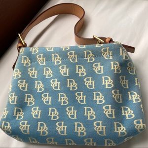 Dooney and Bourke blue DB print purse